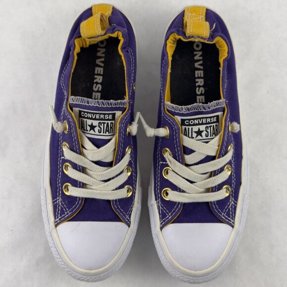 Converse Shoes - Converse Chuck Taylor All Star Shoreline Slip-On Low Top Sz W 6.5 Purple Gold